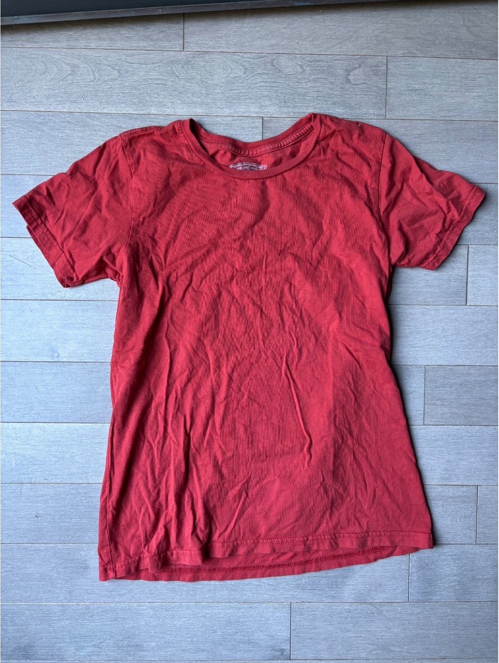 Women's Keen Red Organic Cotton Short Sleeve Athletic T-Shirt Size S Made in USA